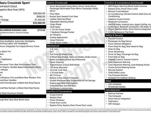 Certified 2025 Subaru Crosstrek 2.5i Sport w/ Crosstrek Mirror Package image 10