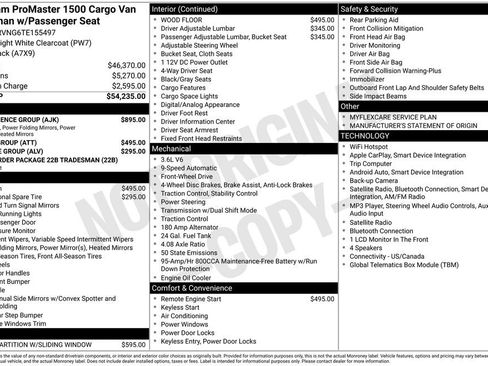 New 2026 RAM ProMaster 1500 w/ Convenience Group FWD image 7