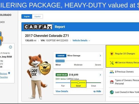 Used 2017 Chevrolet Colorado Z71 AWD/4WD image 12