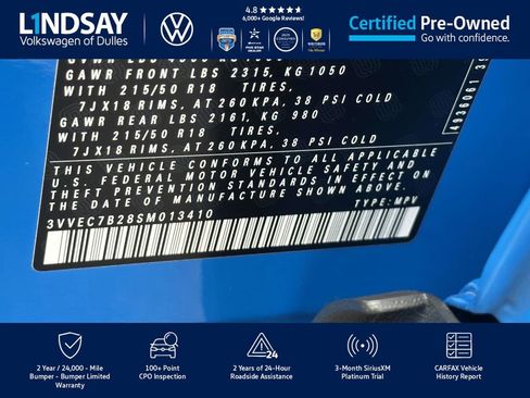 Certified 2025 Volkswagen Taos SE image 26