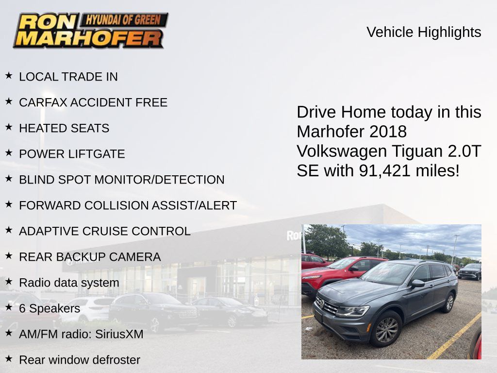 Used 2018 Volkswagen Tiguan SE w/ Panoramic Sunroof Package AWD/4WD image 13