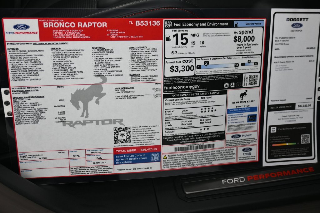 New 2026 Ford Bronco Raptor AWD/4WD image 6