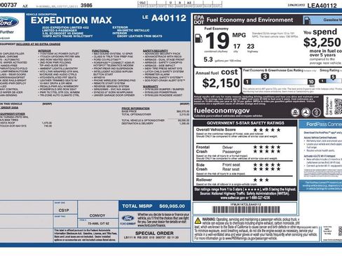 Certified 2020 Ford Expedition Max Limited RWD image 2