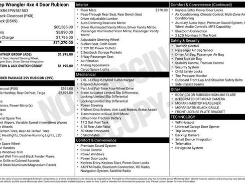 Used 2023 Jeep Wrangler Unlimited Rubicon 4xe w/ Cold Weather Group image 35