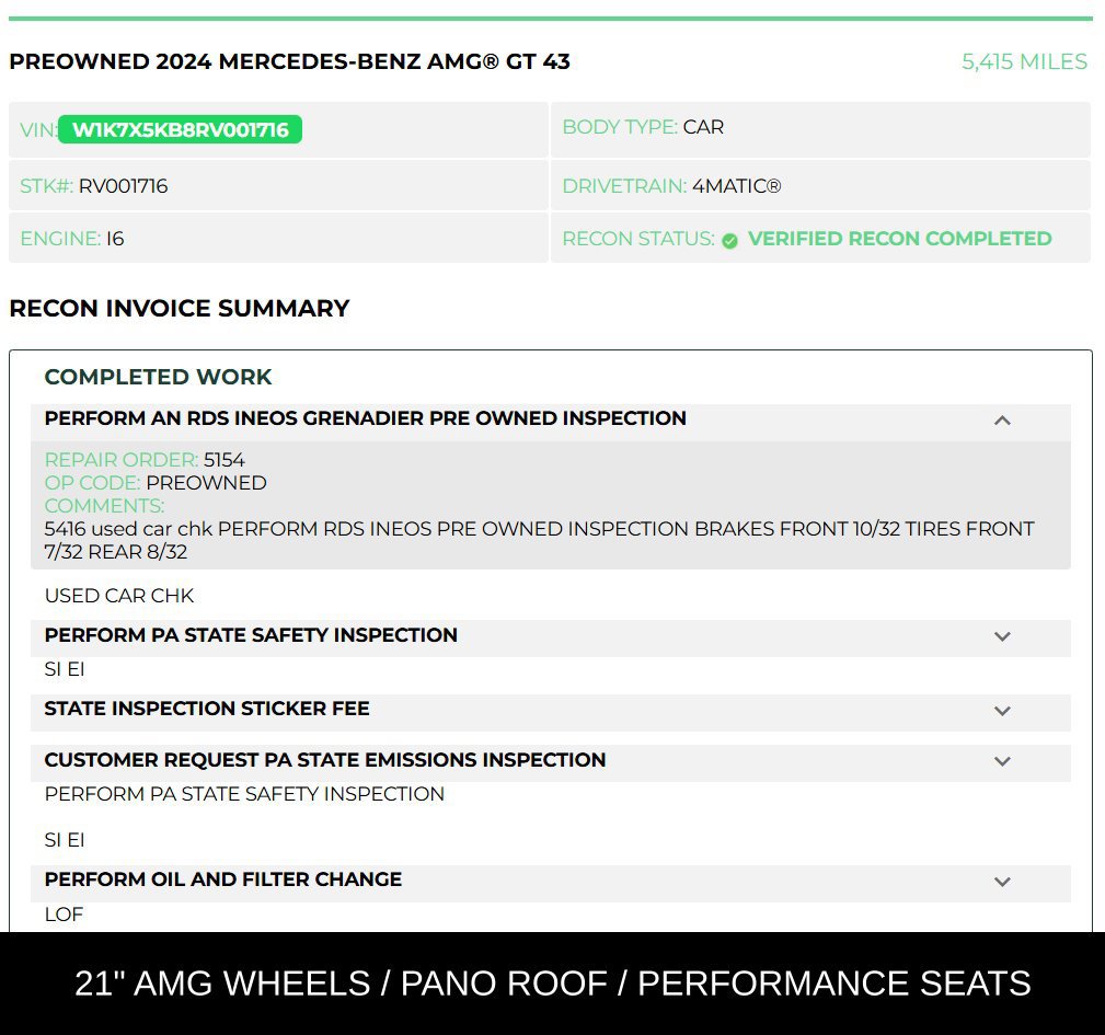 Used 2024 Mercedes-Benz AMG GT 43 image 9