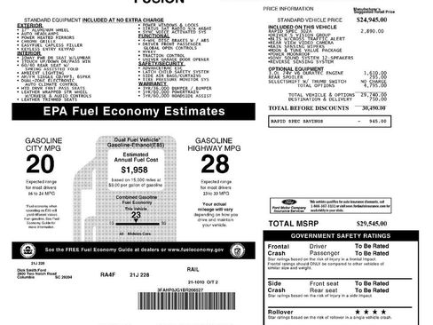 Used 2011 Ford Fusion SEL w/ 302A Rapid Spec Order Code FWD image 33