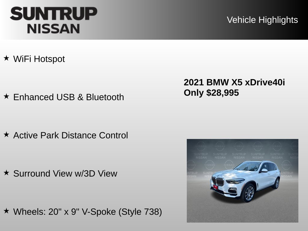 Used 2021 BMW X5 xDrive40i w/ Premium Package AWD/4WD image 31