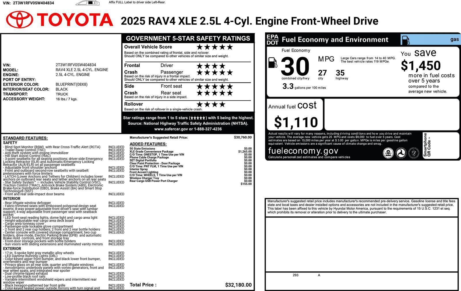Used 2025 Toyota RAV4 XLE w/ Convenience Package FWD image 67