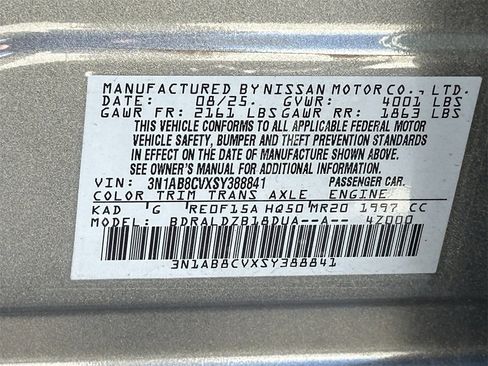Certified 2025 Nissan Sentra SV image 11