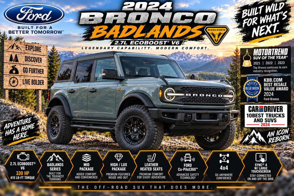 Used 2024 Ford Bronco Badlands AWD/4WD image 2