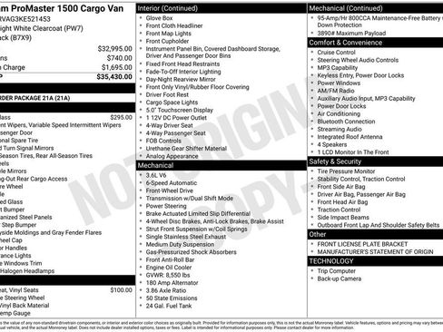 Used 2019 RAM ProMaster 1500 FWD image 30