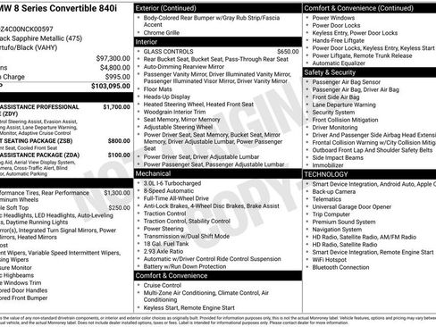 Used 2022 BMW 840i xDrive Convertible AWD/4WD image 5
