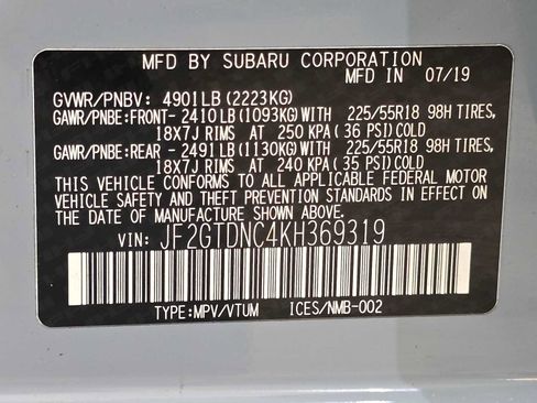 Used 2019 Subaru Crosstrek Hybrid w/ Moonroof Package w/Navigation AWD/4WD image 32