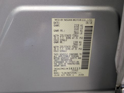 Used 2018 Nissan Murano Platinum w/ Cargo Package image 40