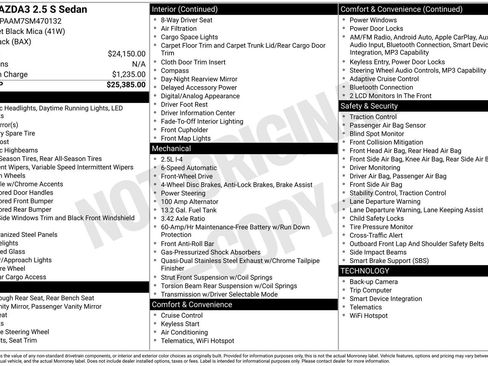Certified 2025 MAZDA MAZDA3 s FWD image 2
