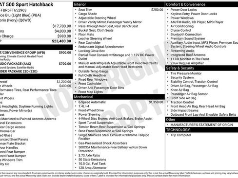 Used 2015 FIAT 500 Sport w/ Comfort/Convenience Group image 5