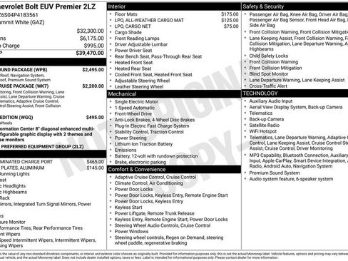 Used 2023 Chevrolet Bolt EUV Premier w/ Sun & Sound Package FWD image 27