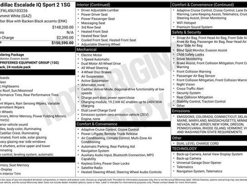 New 2025 Cadillac Escalade IQ Sport 2 image 19
