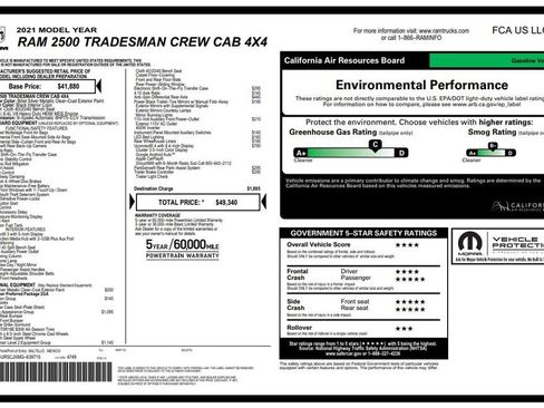Certified 2021 RAM 2500 Tradesman AWD/4WD image 19