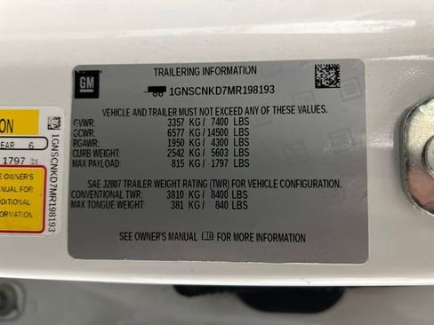 Used 2021 Chevrolet Tahoe LT w/ Max Trailering Package RWD image 27