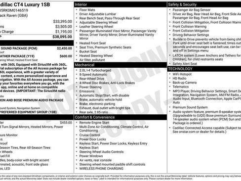 Used 2021 Cadillac CT4 Luxury w/ Sun And Sound Package RWD image 35