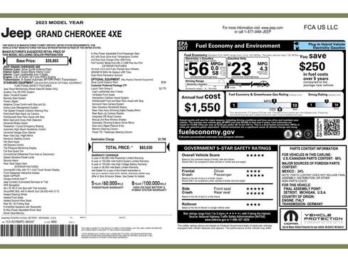 Used 2023 Jeep Grand Cherokee 4WD 4xe w/ Luxury Tech Group II image 9