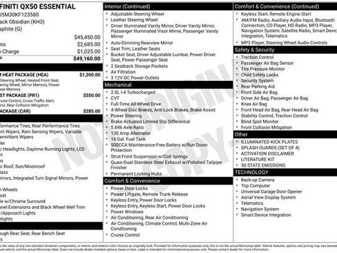 Used 2019 INFINITI QX50 Essential w/ Premium Heat Package image 17