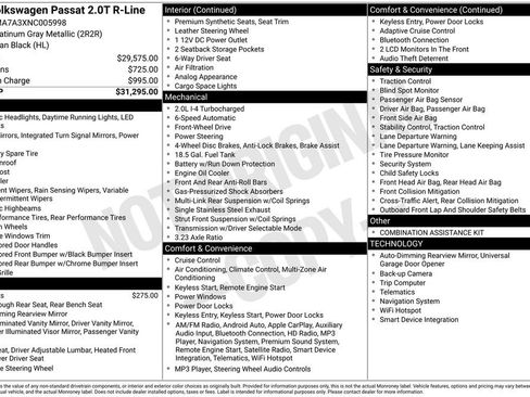 Used 2022 Volkswagen Passat 2.0T R-Line image 15