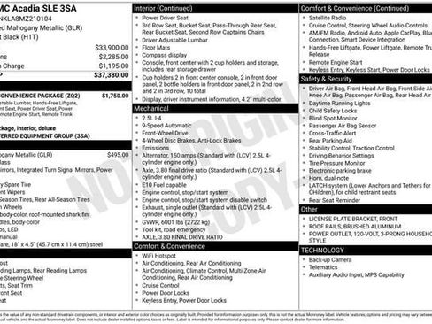 Used 2021 GMC Acadia SLE w/ Driver Convenience Package FWD image 3