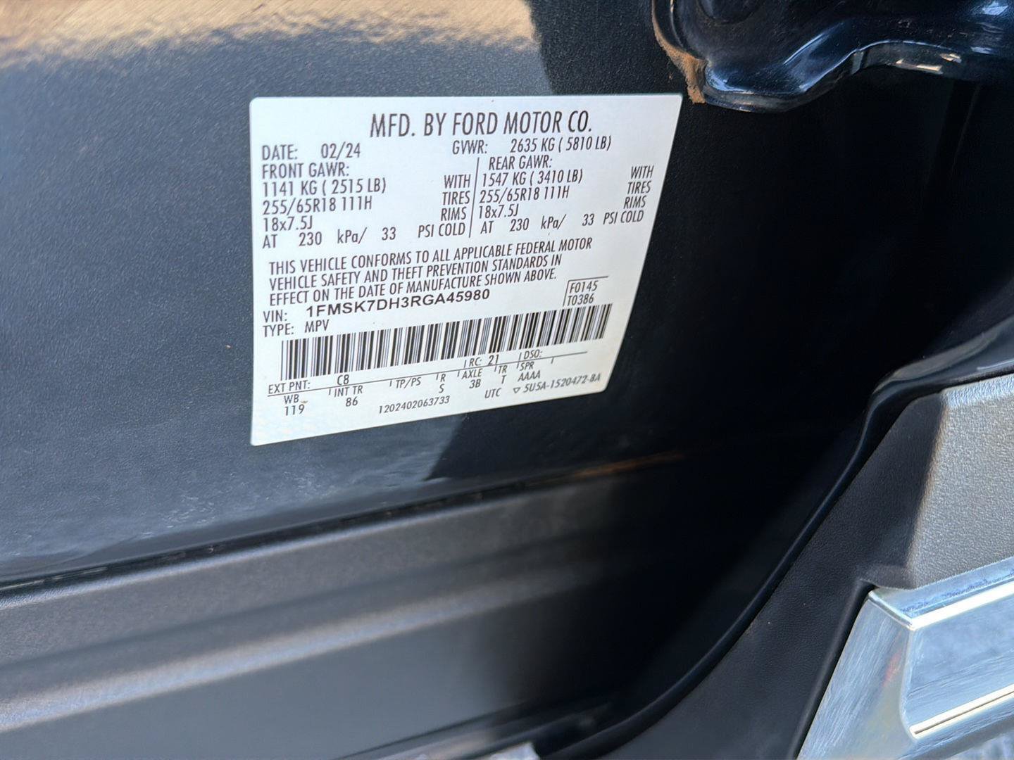 Certified 2024 Ford Explorer XLT RWD image 43