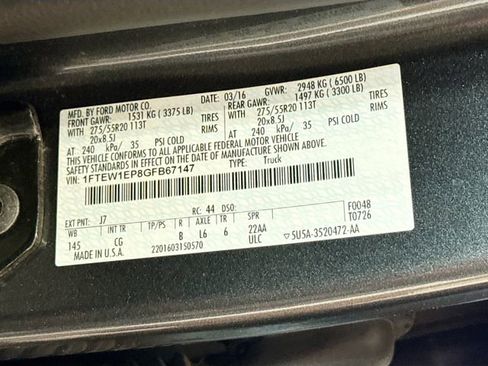 Used 2016 Ford F150 XL w/ Equipment Group 101A Mid AWD/4WD image 30