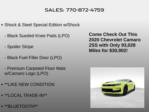 Used 2020 Chevrolet Camaro SS image 10