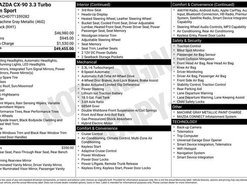 New 2026 MAZDA CX-90 3.3 Turbo w/ Premium Sport Pkg image 6