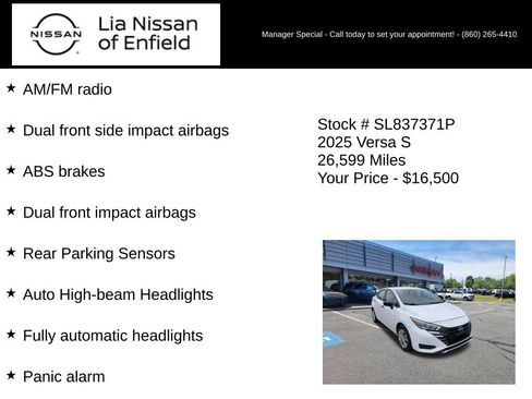 Used 2025 Nissan Versa S FWD image 10