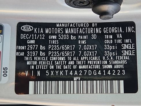 Used 2013 Kia Sorento LX w/ Convenience Pkg image 28