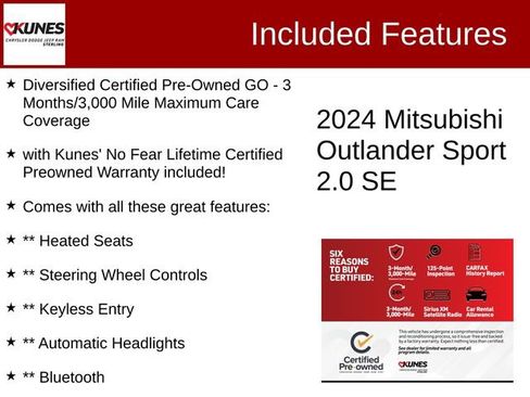 Used 2024 Mitsubishi Outlander Sport SE image 2