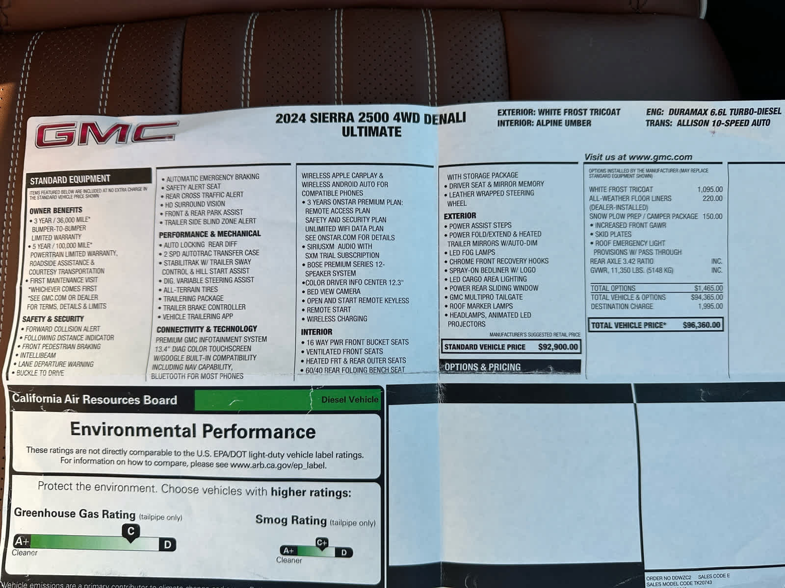 Used 2024 GMC Sierra 2500 Denali Ultimate w/ Snow Plow Prep/Camper Package AWD/4WD image 42