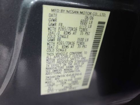 Used 2006 Nissan Pathfinder SE w/ (P01) Se Premium Pkg image 40