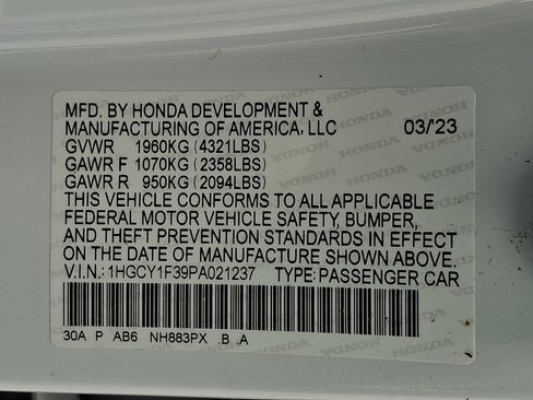 Certified 2023 Honda Accord EX image 27