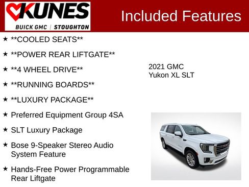 Used 2021 GMC Yukon XL SLT w/ SLT Luxury Package AWD/4WD image 3
