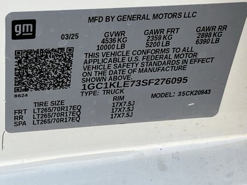 Used 2025 Chevrolet Silverado 2500 W/T w/ WT/CX Safety Package image 37