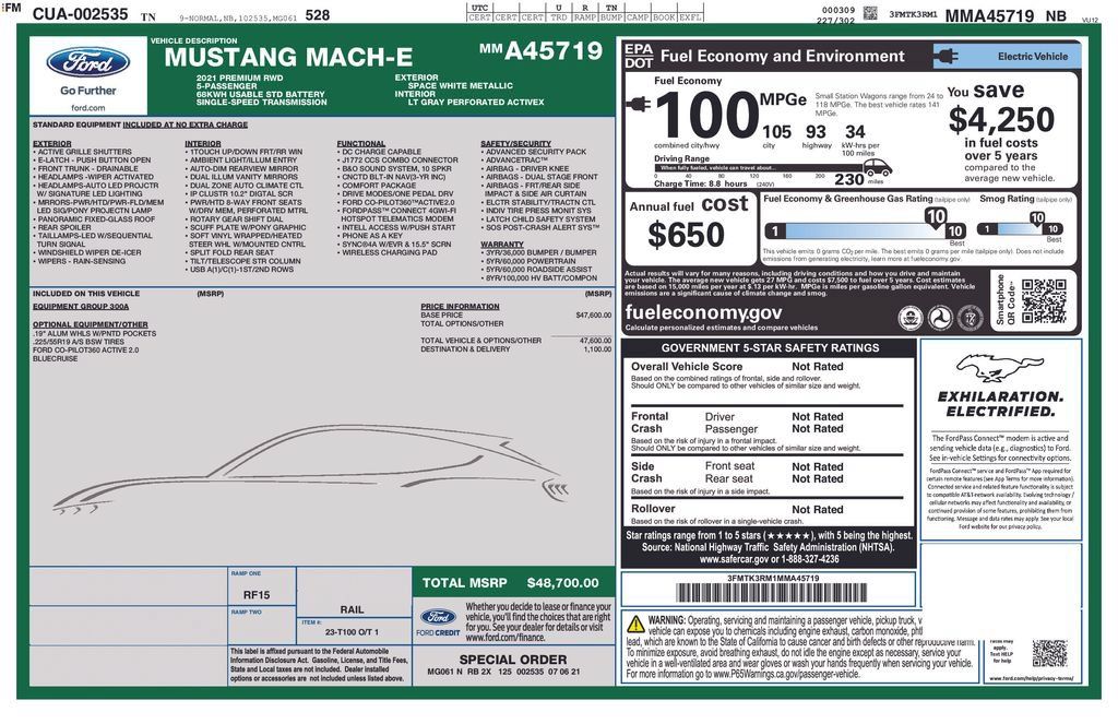 Used 2021 Ford Mustang Mach-E Premium RWD image 34