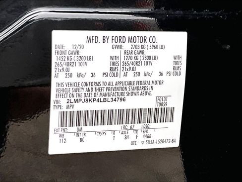 Used 2020 Lincoln Nautilus Reserve w/ Equipment Group 202A image 34