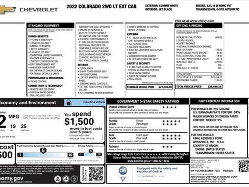 Used 2022 Chevrolet Colorado LT w/ Fleet Safety Package image 4