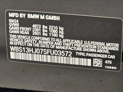 Used 2025 BMW M3 w/ Parking Assistance Package RWD image 34