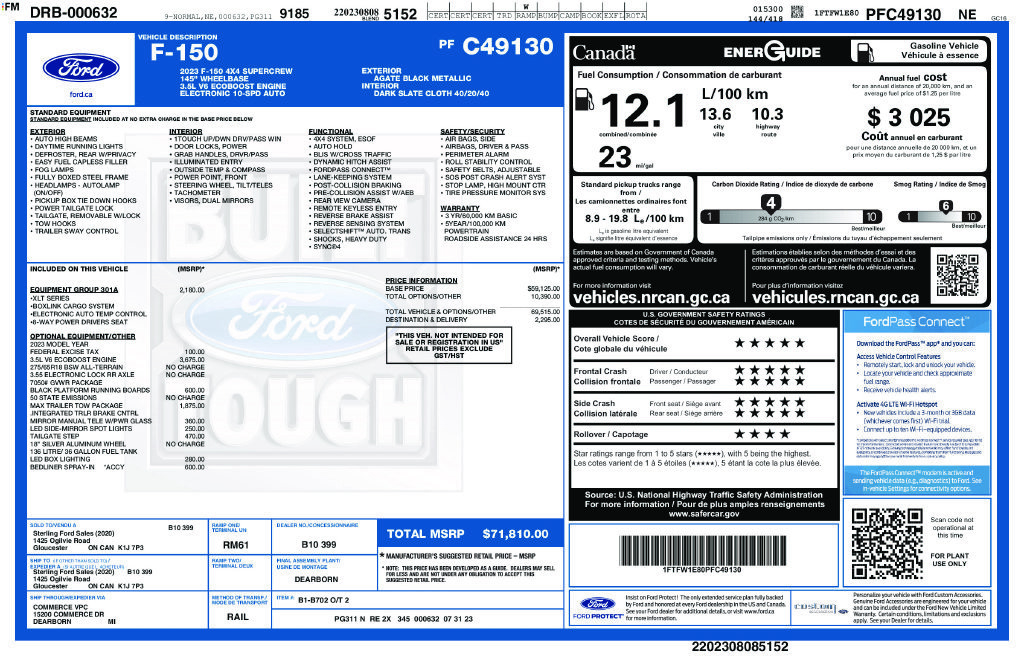 Used 2023 Ford F150 XLT w/ Equipment Group 301A Mid AWD/4WD image 44