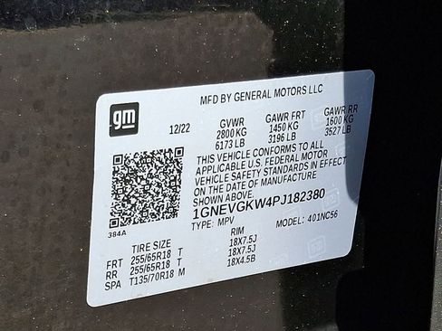 Certified 2023 Chevrolet Traverse LT w/ LPO, Floor Liner Package AWD/4WD image 38