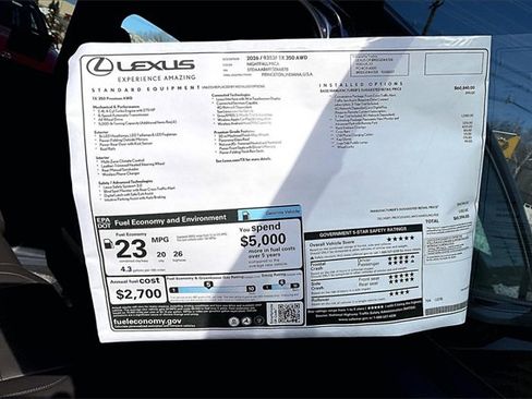 New 2026 Lexus TX 350 AWD image 13