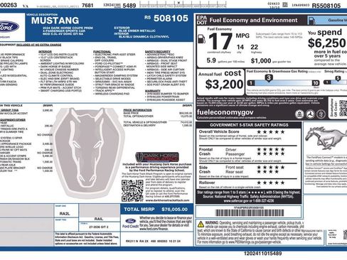 Used 2024 Ford Mustang Dark Horse RWD image 6