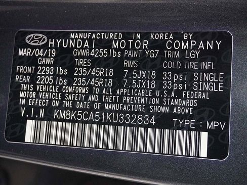 Used 2019 Hyundai Kona Ultimate image 58